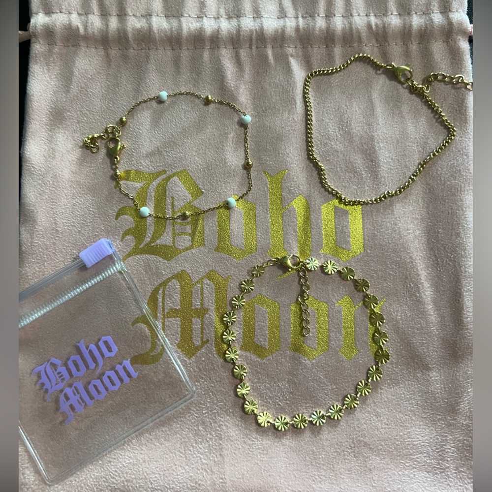 NWT Bohomoon Gold Bracelet Bundle